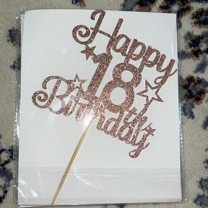 Happy 18th birthday cake topper/party supply